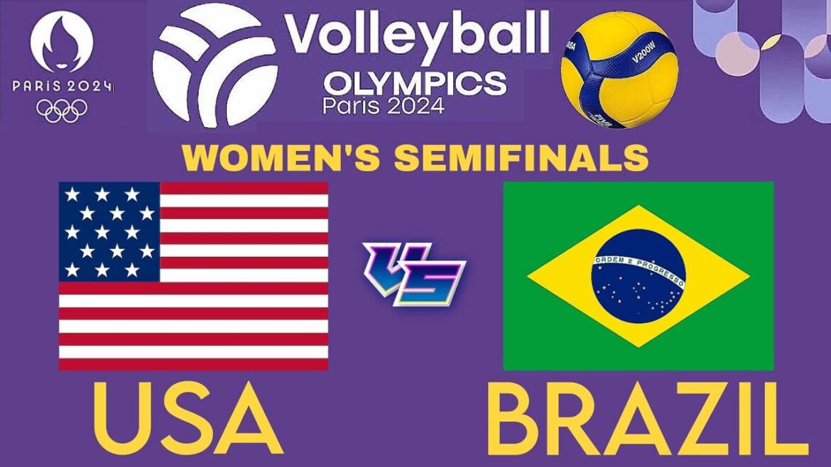 OLYMPIC WOMEN'S VOLLEYBALL LIVE │ USA vs BRAZIL (Livescore)