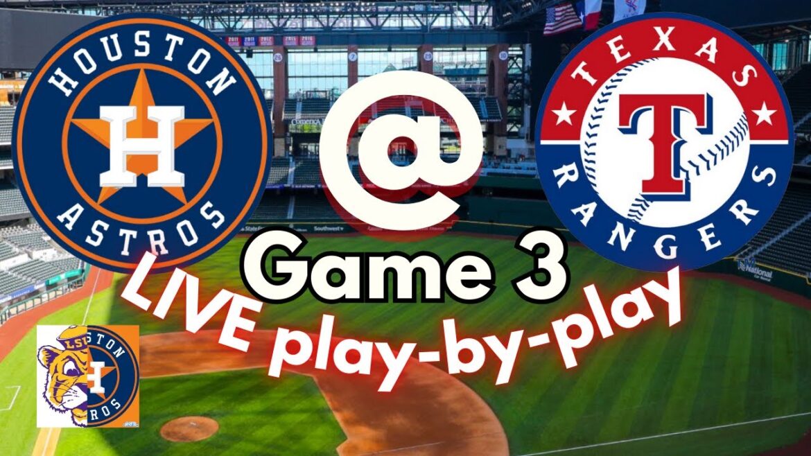 Houston Astros vs Texas Rangers Game 3 LIVE Play-By-Play @ Globe Life Field August 7th, 2024