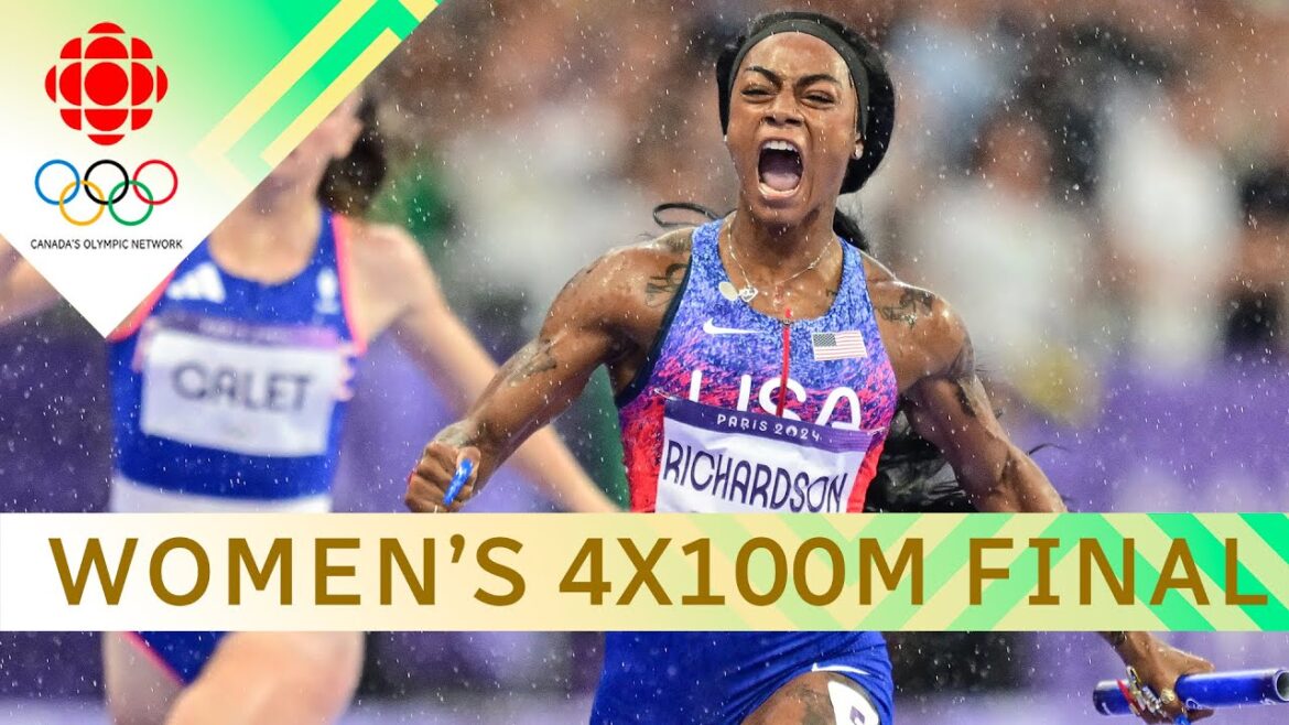 Women’s 4X100m team relay final at the Stade de France | #paris2024 Women’s 4X100m team relay final at the Stade de France | #paris2024