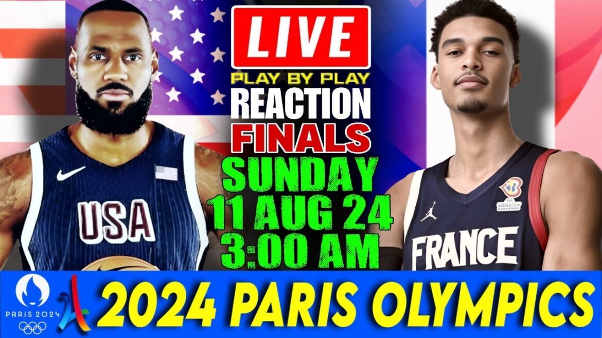 🔴LIVE USA vs France Battle for Gold Medal | Basketball Play by Play Reaction - 2024 Paris Olympics