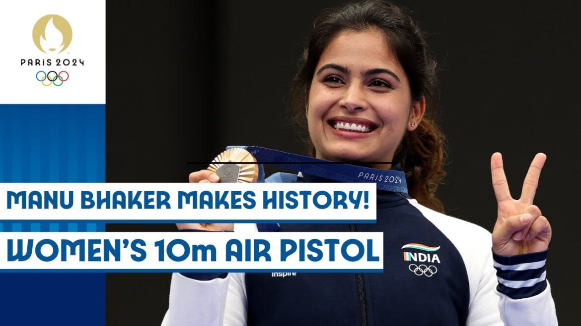 Manu Bhaker wins India's first medal 🥉🇮🇳 | Women’s 10m Air Pistol Shooting | Paris 2024 Highlights