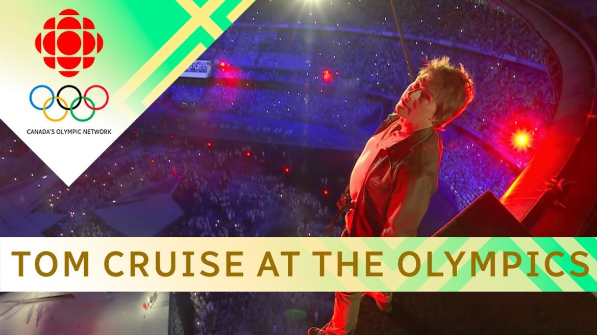 Tom Cruise casually “jumps” off the Stade de France roof at the Olympics in Paris | #paris2024 Tom Cruise casually "jumps" off the Stade de France roof at the Olympics in Paris | #paris2024