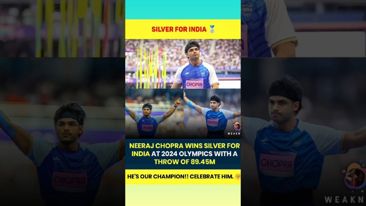 Niraj Chopra win the Silver 🥈🥈 medal Paris Olympics 2024🥰🥰 #shorts#viralshorts#olympics