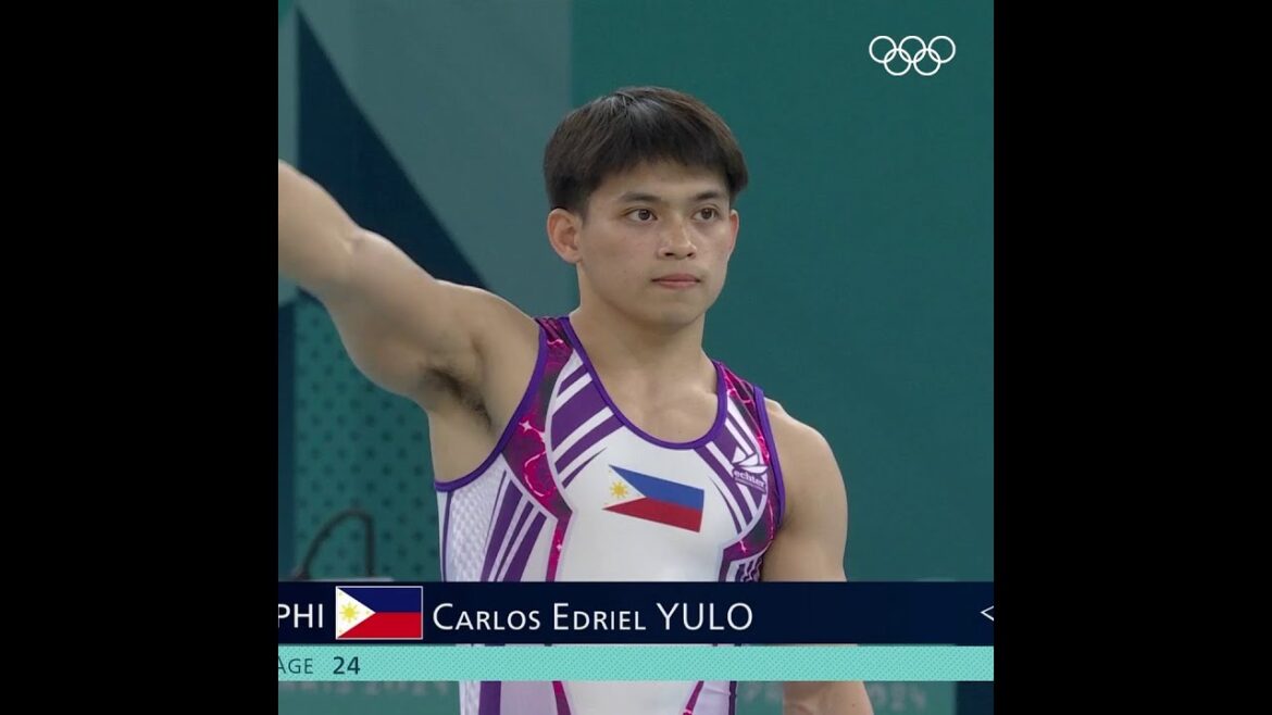 Carlos Yulo's performance in the men’s floor final was a dazzling display of power and grace! 🇵🇭👏