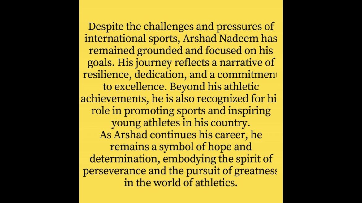 Arshad Nadeem: The Rise of Pakistan's Javelin Hero | Inspirational Sports Stories  #arshadnadeem