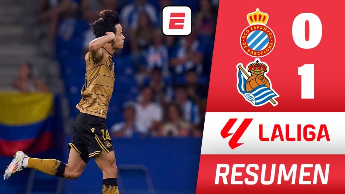 REAL SOCIEDAD WON WITH A GOAL BY KUBO 1-0 vs Espanyol. They achieved their first victory of the season | La Liga