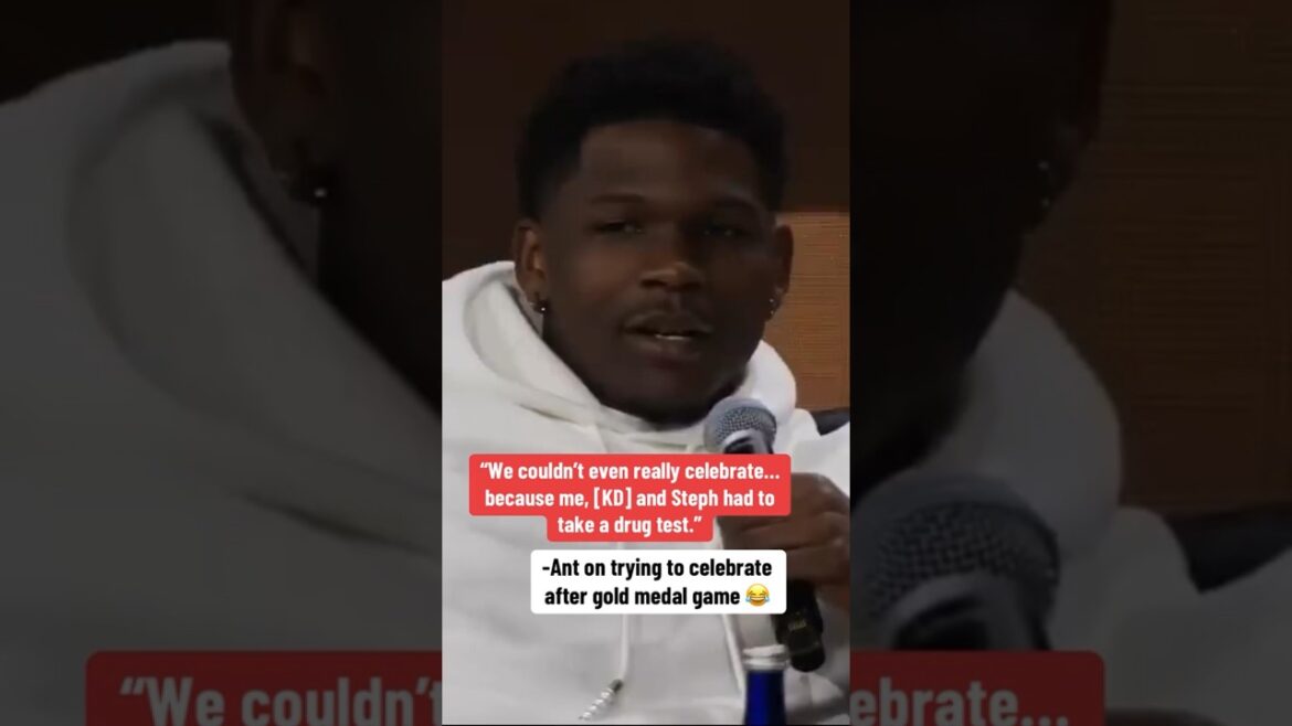 Ant, KD, and Steph were drug tested after the Olympics gold medal game 😅 (via @TheBoardroom)