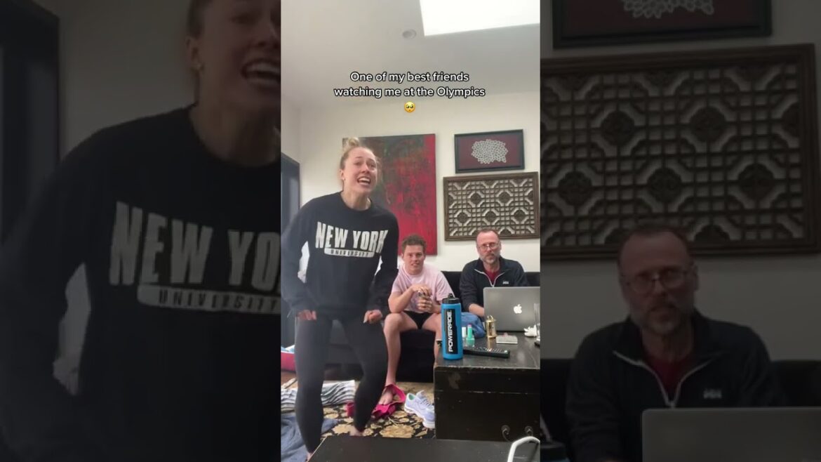 Watching your friend compete at the highest stage. ❤️ 📹: (IG) Lizclay