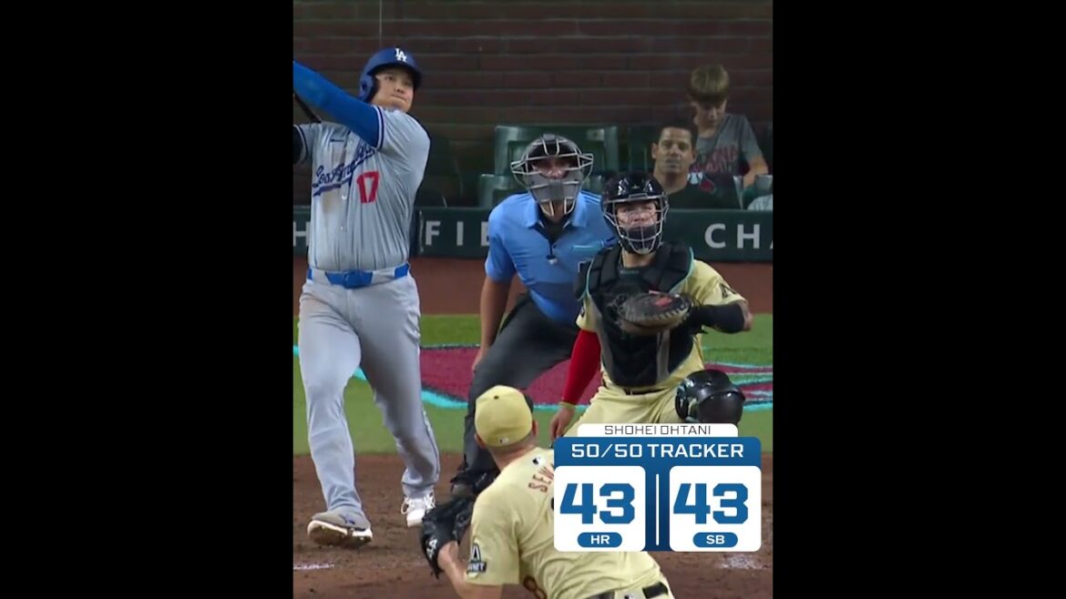 Shohei Ohtani is now 7 HR and 7 SB away from a 50/50 season 😲