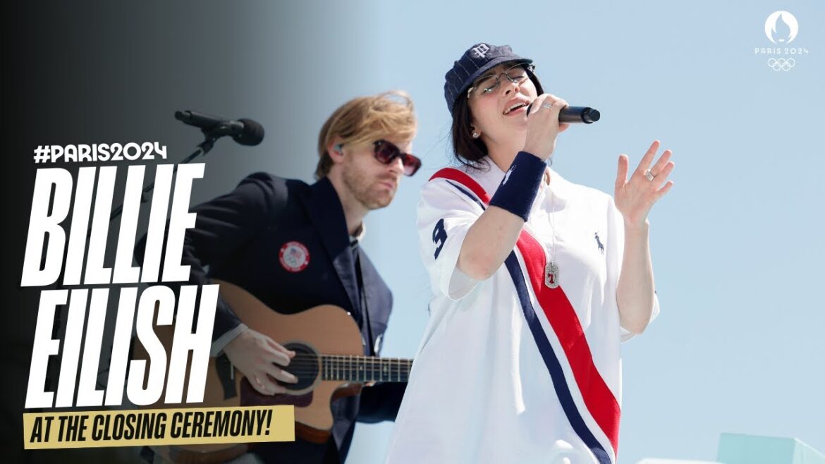 Billie Eilish at the #Paris2024 Closing Ceremony 🎤✨