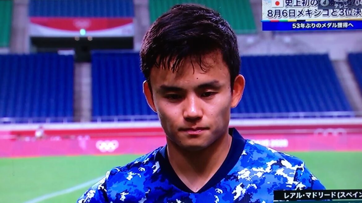 [Tokyo Olympics]🇯🇵x🇪🇸 Interview with Takefusa Kubo after the match against Spain