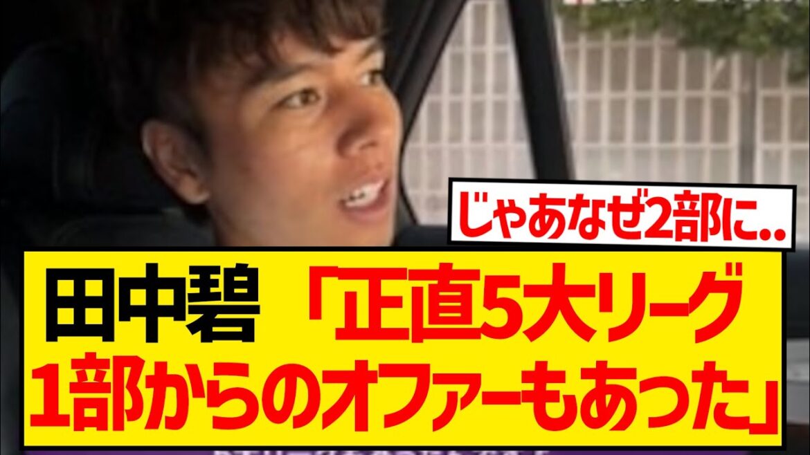 [Shocking]Ao Tanaka reveals the truth behind his transfer to Leeds, revealing that he "received offers from the top five first division clubs" wwwwwwwww