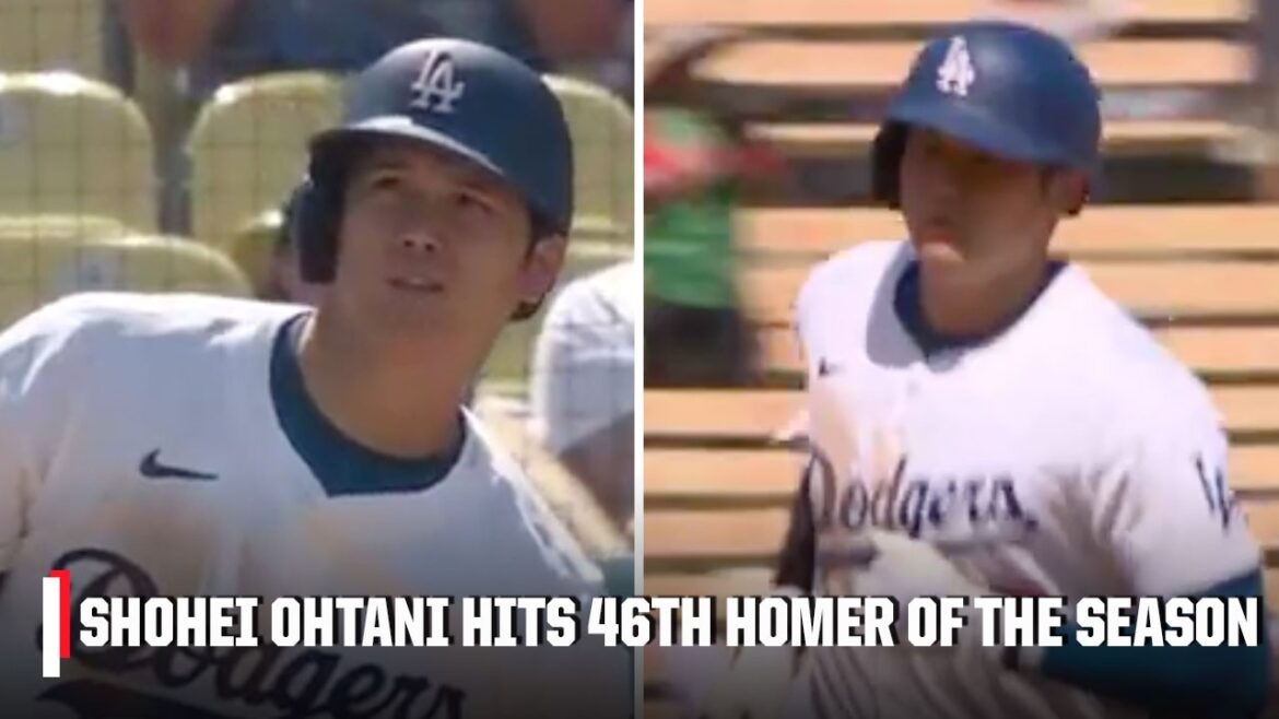 SHOHEI OHTANI ONE STEP CLOSER TO 50/50 🔥 Ties career high with 46th HR this season | ESPN MLB