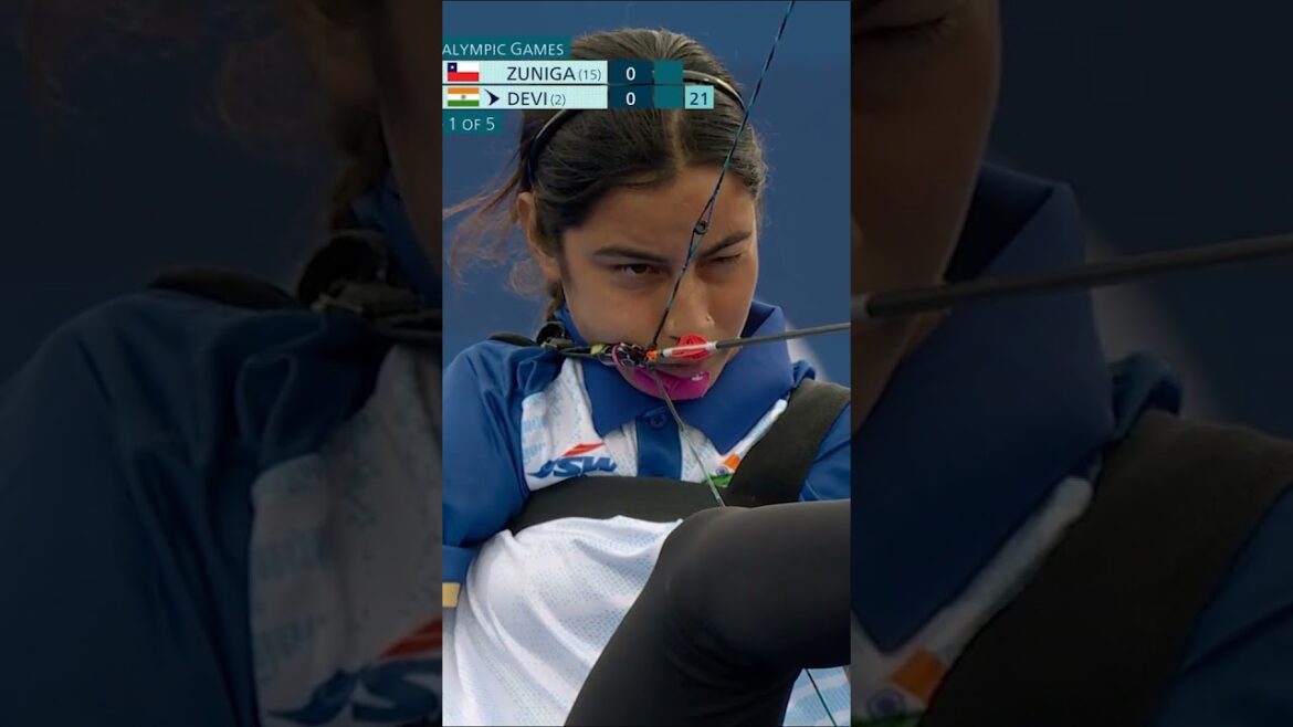 Sheetal Devi Hits Perfect Bullseye For India In Women's Compound 1/8 Elimination In Para Archery 🇮🇳