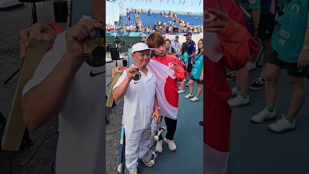 Yuto Horigome and his coaches, a moment that says it all. 🙌🇯🇵 #Paris2024