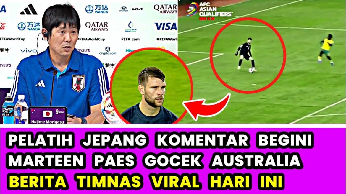 Hajime Moriyasu Warns His Team❗Marteen Paes' Action Defeats Australian Striker ✅