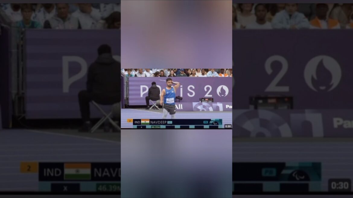 Paralympic Record by Navdeep Sharma in Javelin Throw | Navdeep won the gold medal | #shortsfeed #short