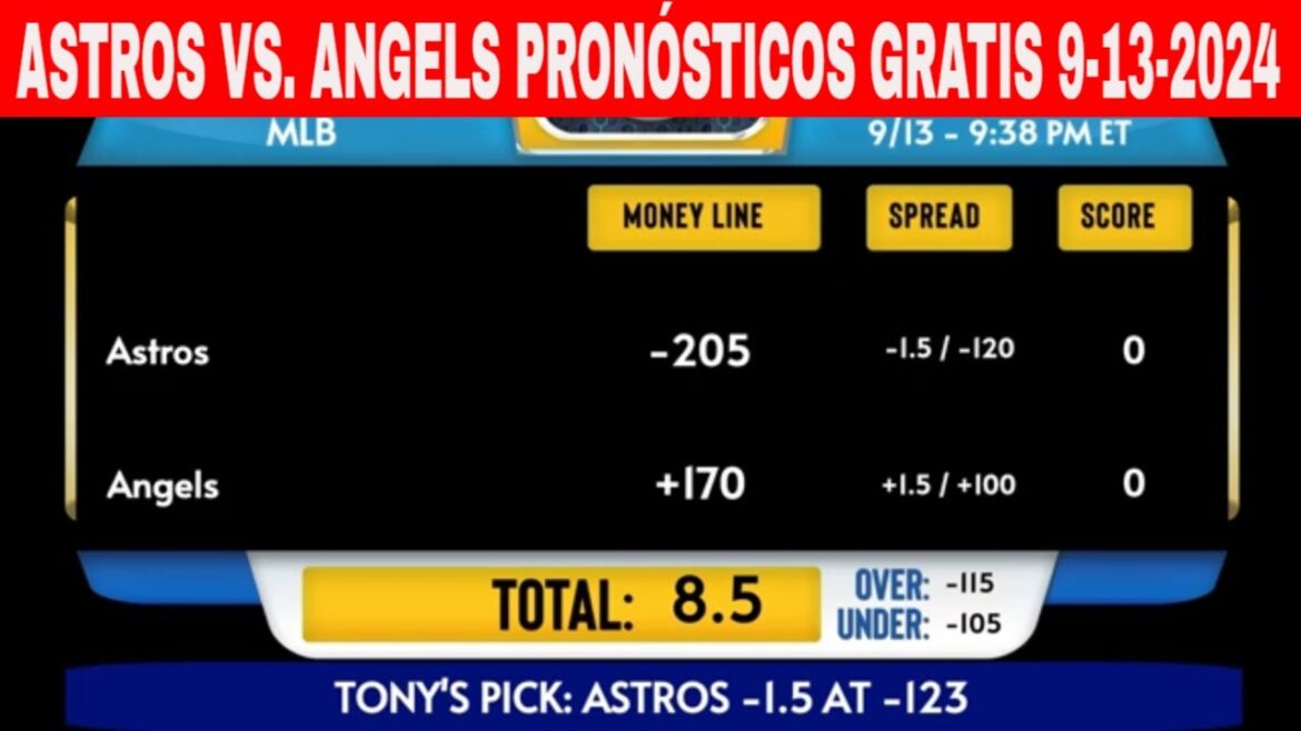 Houston Astros vs LA Angels 9/13/2024 FREE MLB Predictions for Today