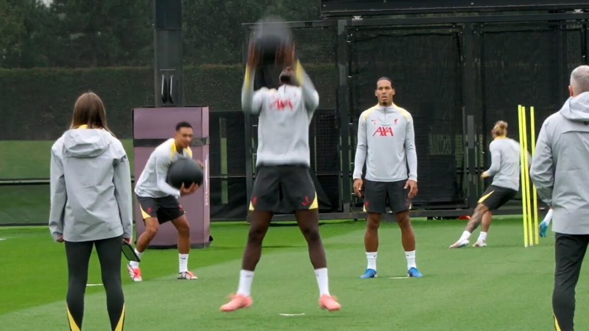 Liverpool train ahead of AC Milan Champions League match Liverpool train ahead of AC Milan Champions League match
