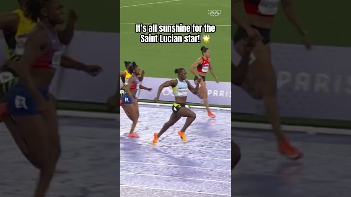 Julien Alfred making history with Saint Lucia’s first-ever Olympic medal! 🇱🇨🥇 #Paris2024 #Olympics