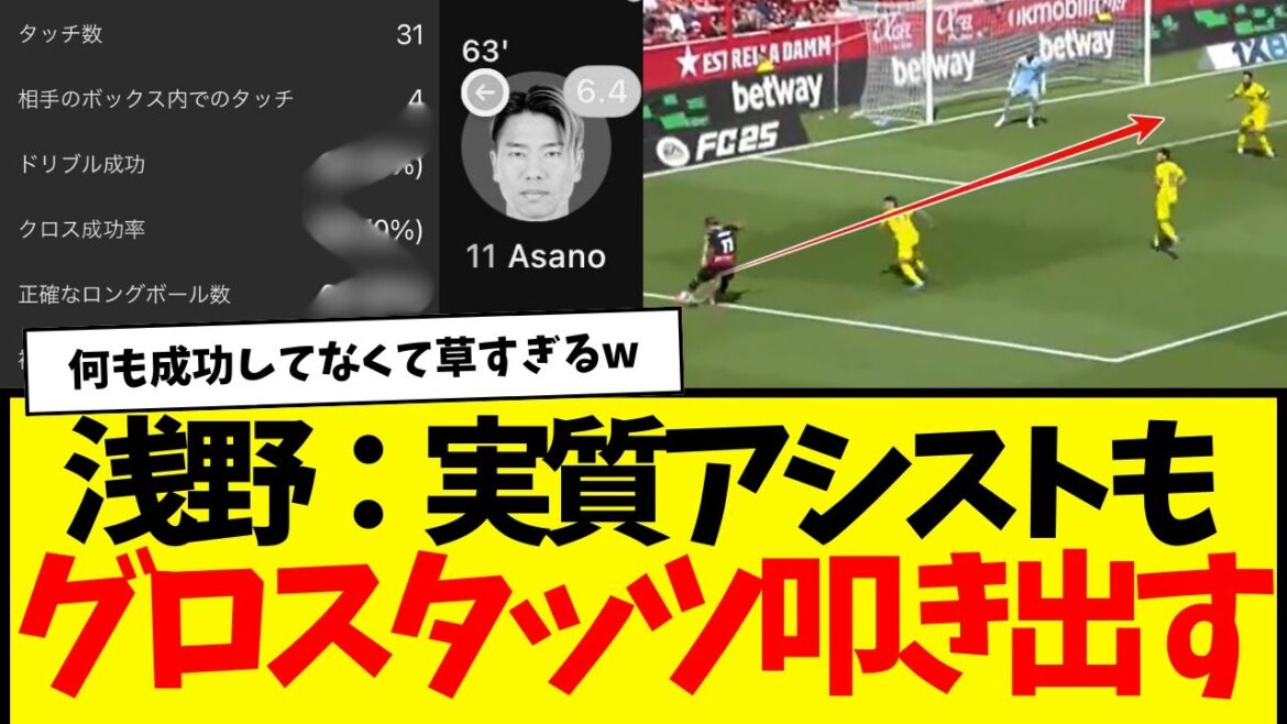 Mallorca's Asano: OG inducement... stats... are over lol