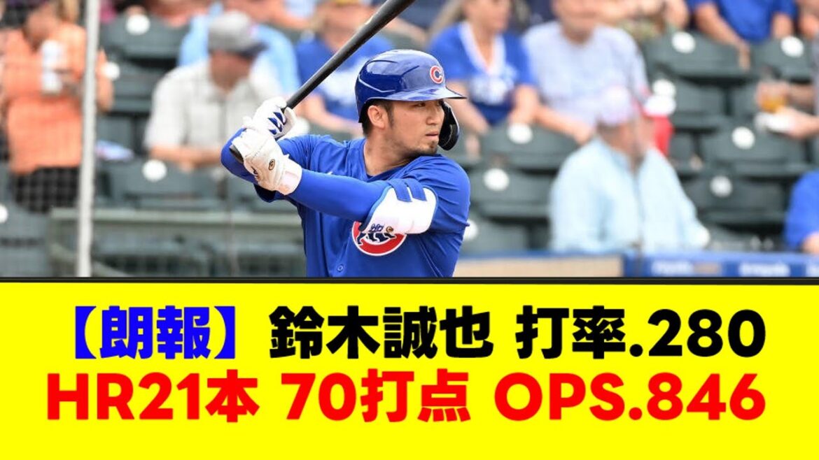 [Good news]Seiya Suzuki batting average .280, 21 HR, 70 RBIs, OPS .846ww[NanJ Summary][2ch 5ch]