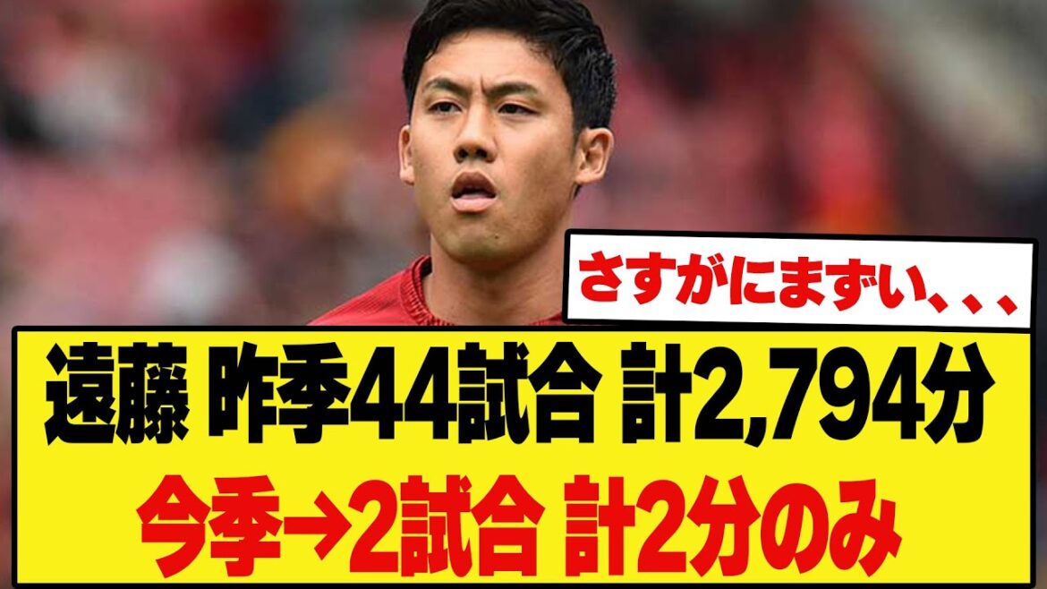 [Sad news]Wataru Endo continues to be benched at Liverpool → Local media criticize him as "out of the plans"