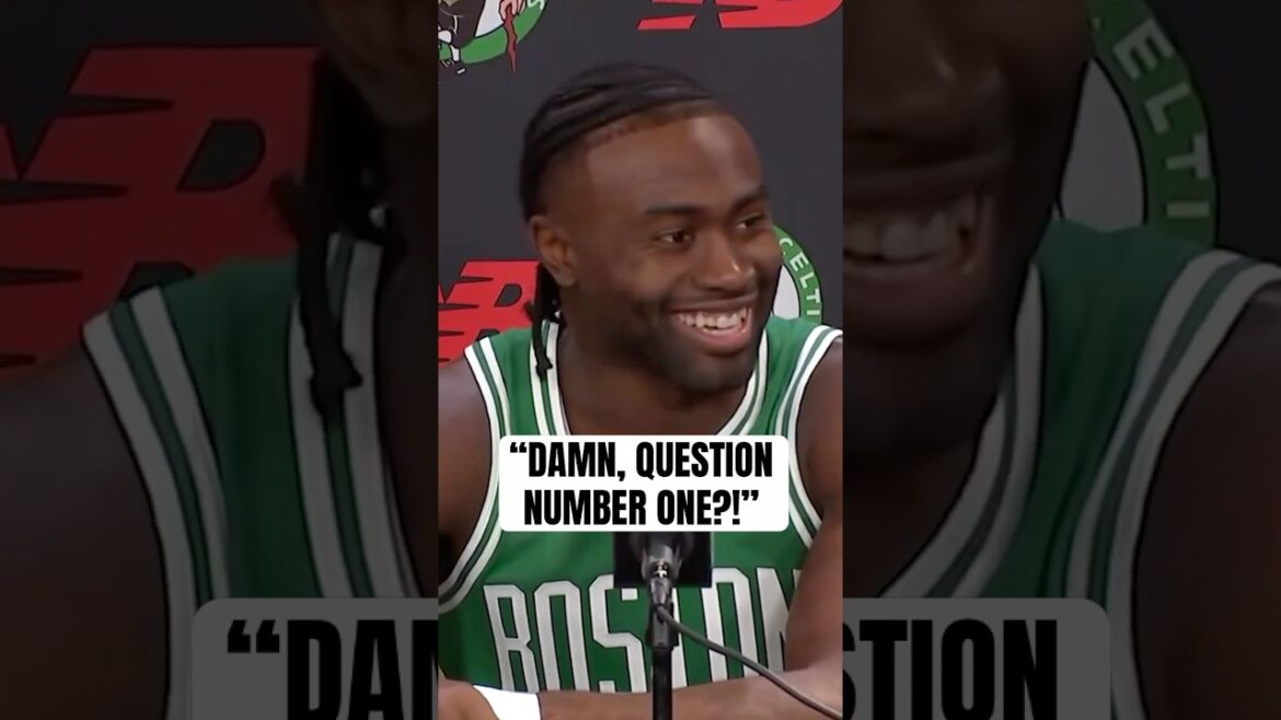 Jaylen Brown's reaction to this Olympics question 😅