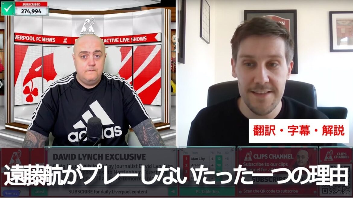 The only reason Wataru Endo doesn't appear in the match[with subtitles and commentary]