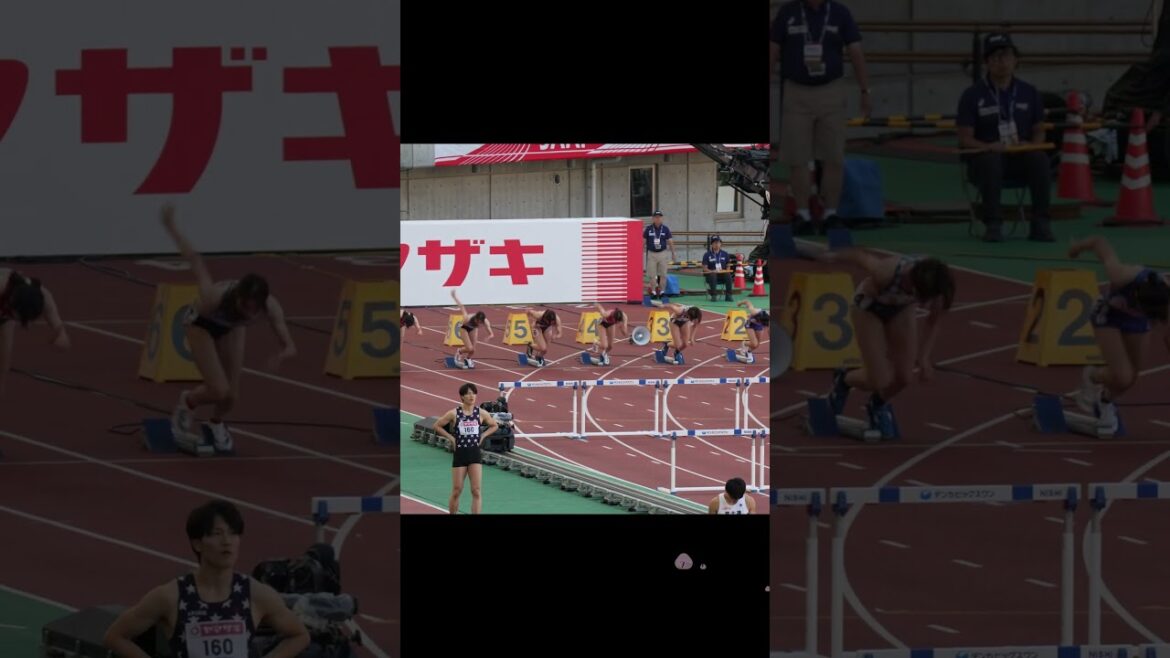 [Olympic dispatch record moment]Women's 100mH scene celebrating Mako Fukube is also a highlight 2024 Japan Championship Women's 100mH Semi-final 1st group #shorts