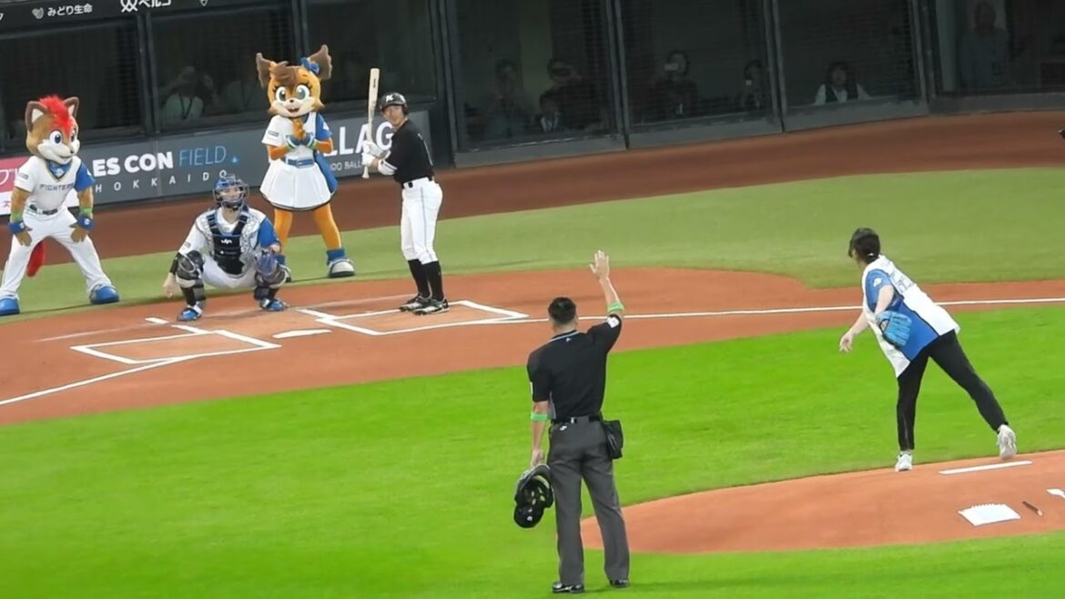 Olympic gold medalist Haruka Kitaguchi appears at the first pitch ceremony! !