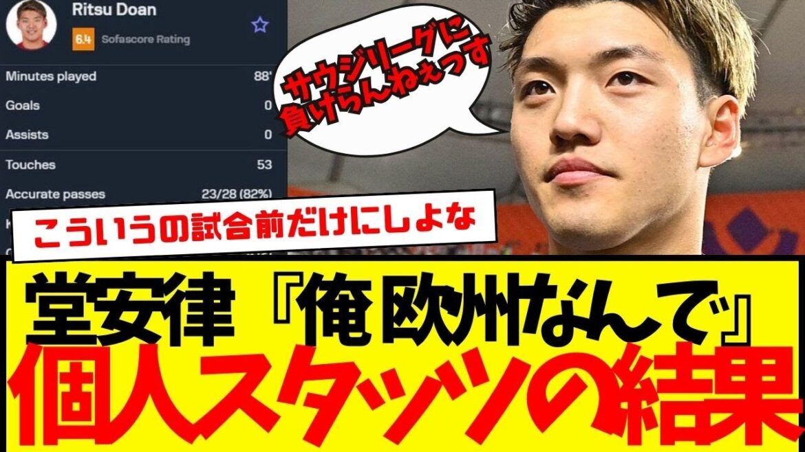 Ritsu Doan's comment after winning against Saudi Arabia: "We can't lose to the Saudi league, we're from Europe." ← This wwwww