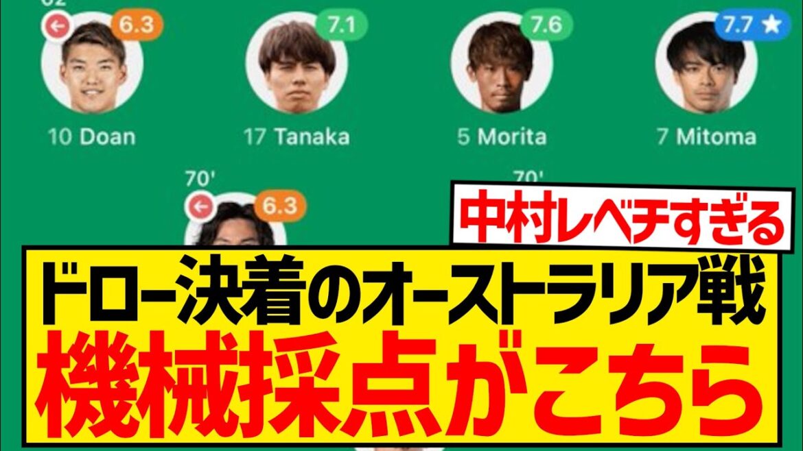 [Breaking News]Here are the machine scores for the draw against Australia! ! ! ! ! ! !