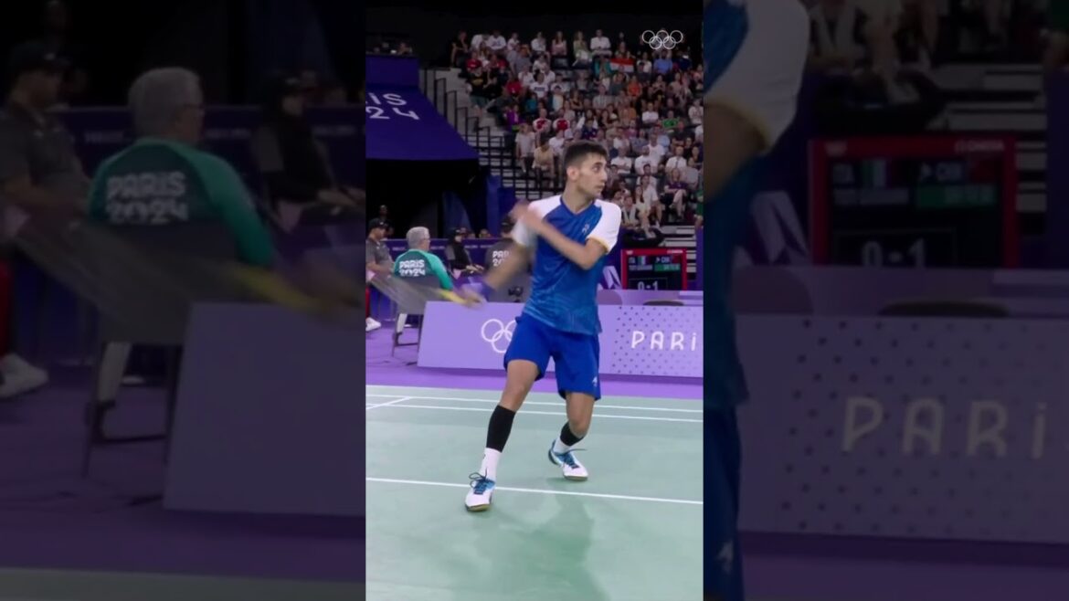🏸🔥🇮🇳 Behind-the-back trickery to win a crucial point at the Olympics!