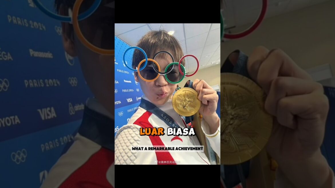 The young athlete is the Olympic champion 🏊‍♂️🥇