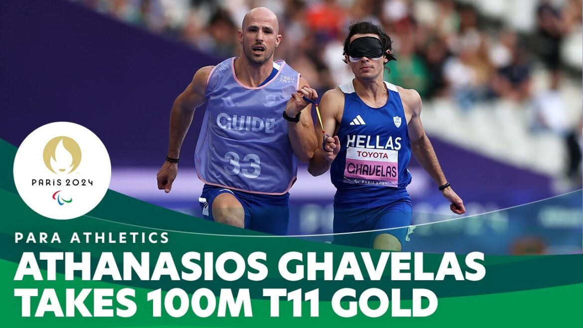 π¬π· Athanasios Ghavelas Takes 100m T11 Gold | Para Athletics – Paris 2024 Paralympics π¬π· Athanasios Ghavelas Takes 100m T11 Gold | Para Athletics - Paris 2024 Paralympics
