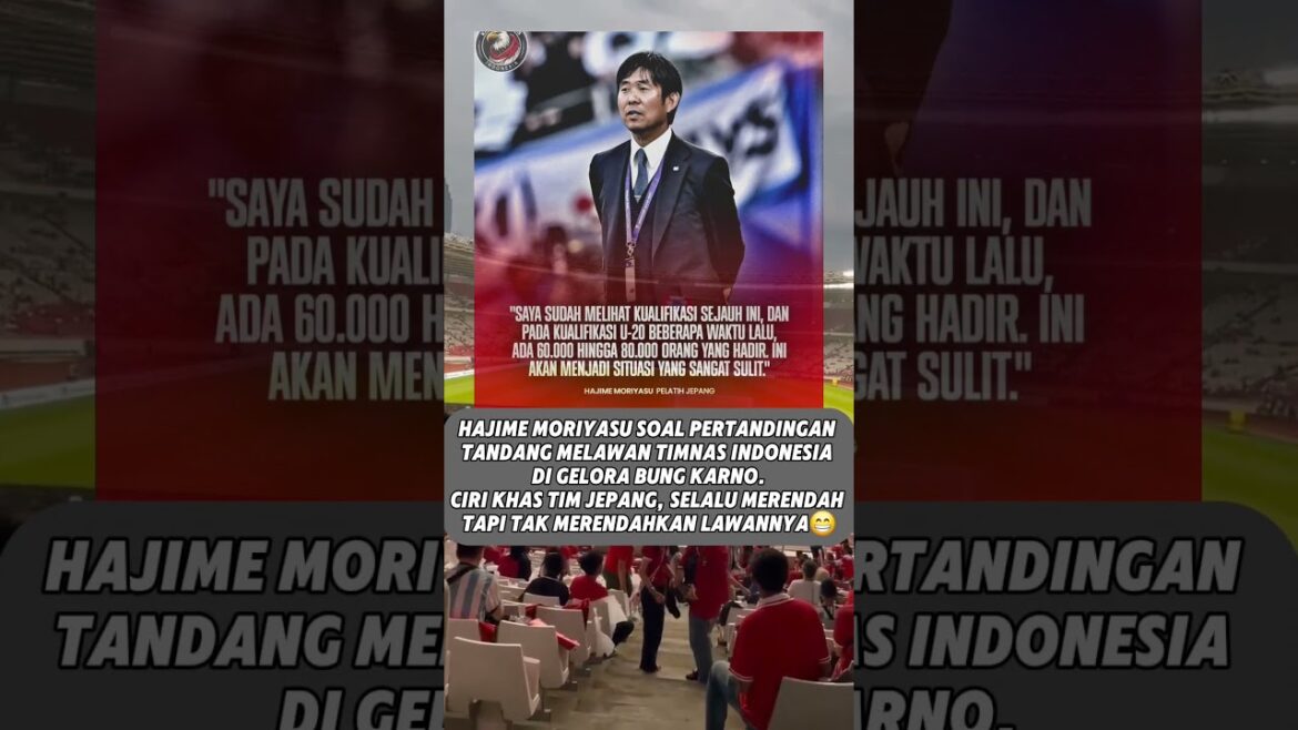 Hajime Moriyasu Talks about Indonesian National Team Supporters #shorts Hajime Moriyasu Talks about Indonesian National Team Supporters #shorts