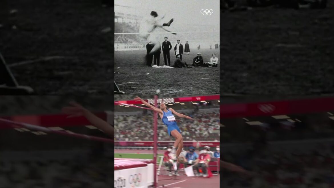 Dick Fosbury revolutionized the high jump in 1968 😵‍💫#Olympics #HighJump #Athletics