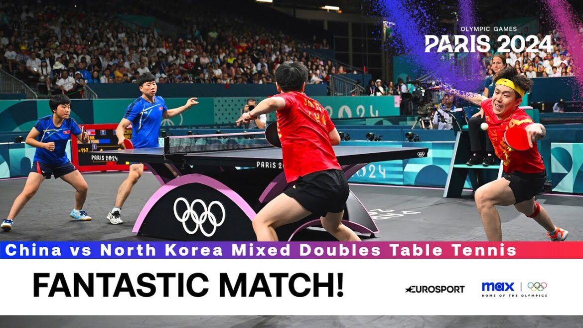 WHAT A MATCH! 🥇🥈 | China vs North Korea Table Tennis Mixed Doubles | #Paris2024 #Olympics