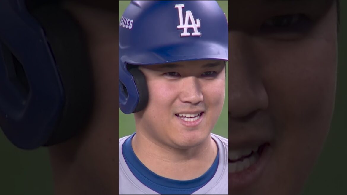 Shohei Ohtani giggles after it was proven that he was hit by pitch 😂 #mlb #yankees #worldseries Shohei Ohtani giggles after it was proven that he was hit by pitch 😂 #mlb #yankees #worldseries