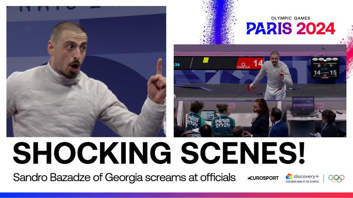 FURIOUS Sandro Bazadze SCREAMS at officials in wild end to fiery sabre clash 🤬 | #Paris2024 🇫🇷 FURIOUS Sandro Bazadze SCREAMS at officials in wild end to fiery sabre clash 🤬 | #Paris2024 🇫🇷