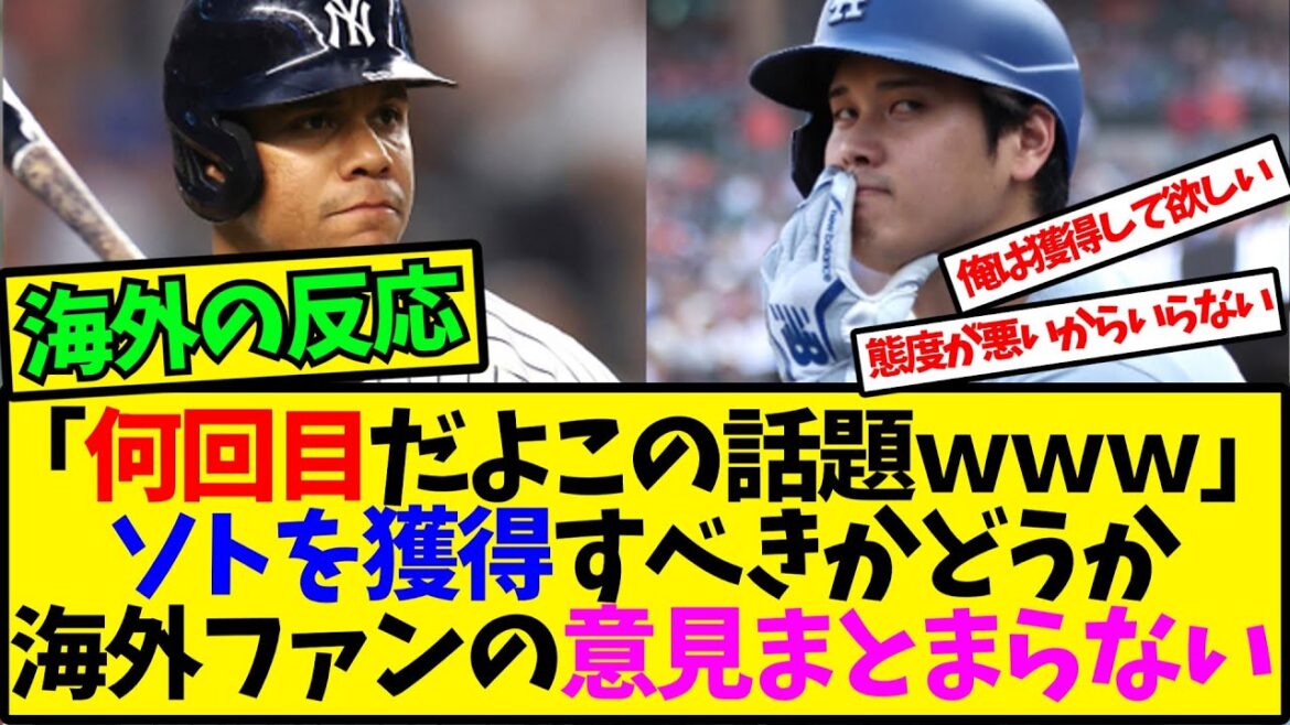 [Overseas reaction translation]Overseas fans' reactions to the post "Am I the only one who thinks Soto isn't needed?"[Reaction collection]