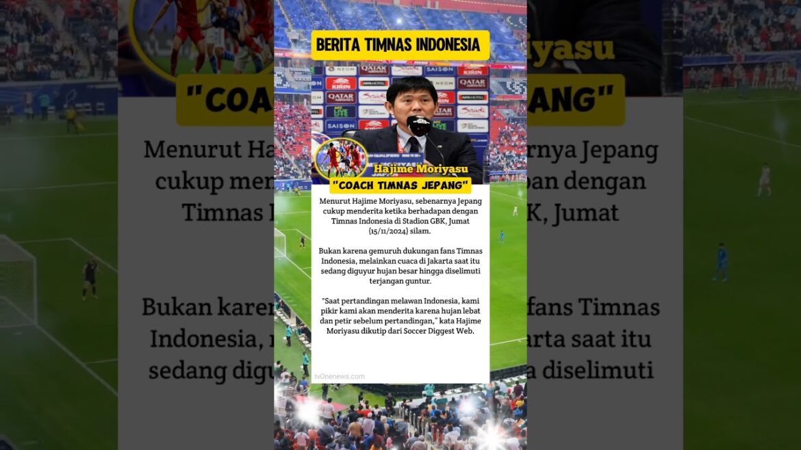 "Japanese coach Hajime Moriyasu brings up his suffering again when he travels to Indonesia! #shorts"