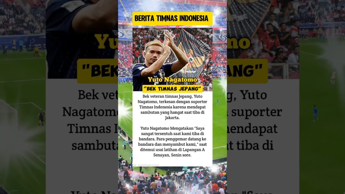 Japanese national team veteran defender Yuto Nagatomo, amazed by Indonesian supporters #shorts