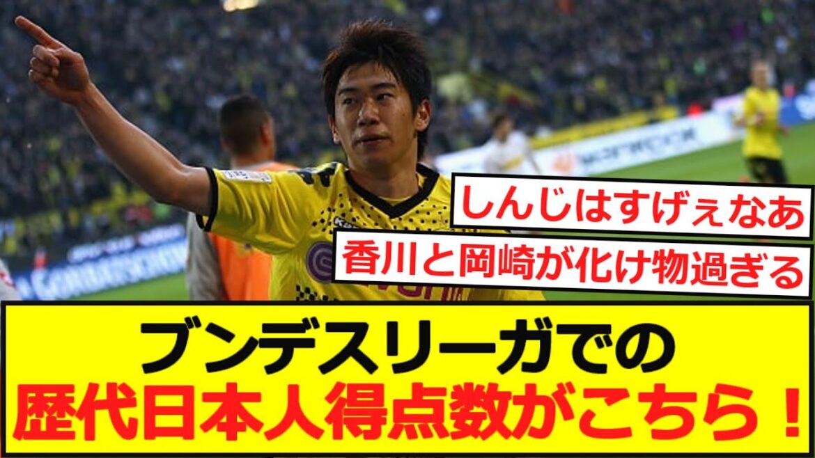 [Bundes]Here is the number of goals scored by Japanese players in the Bundesliga!