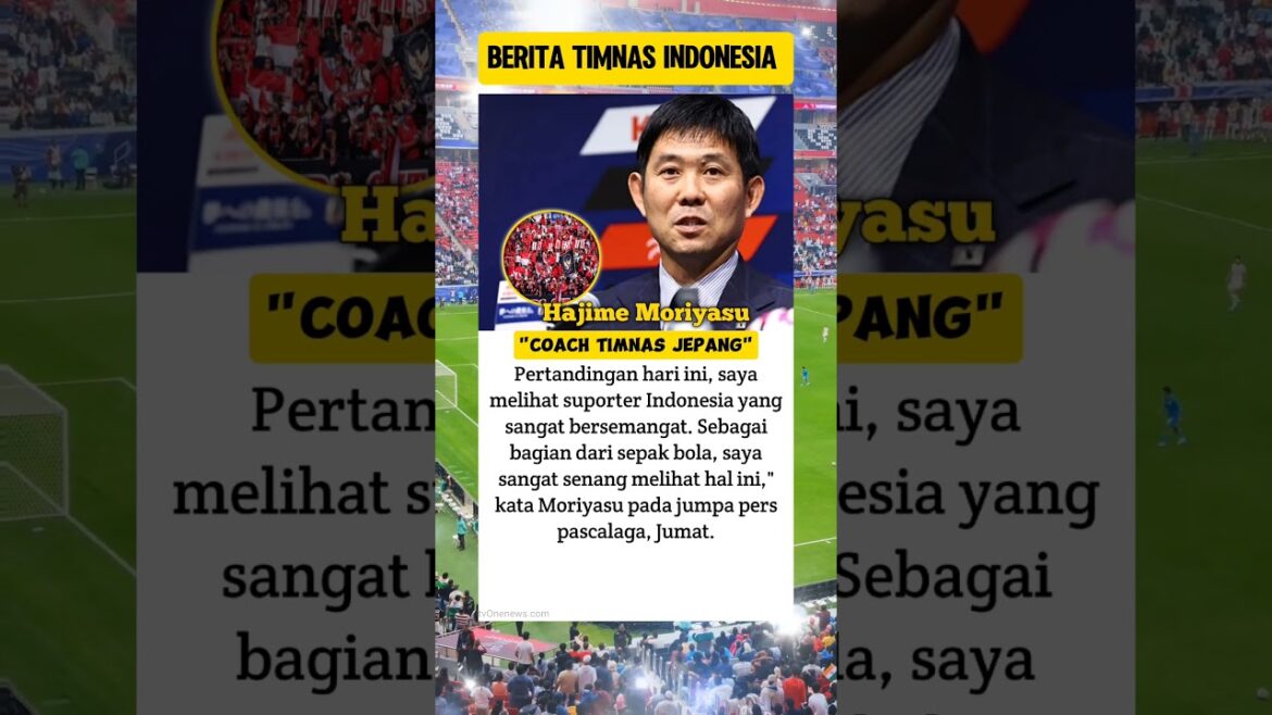 Japanese Coach Hajime Moriyasu Impressed by the Fanaticism of Indonesian National Team Supporters #shorts