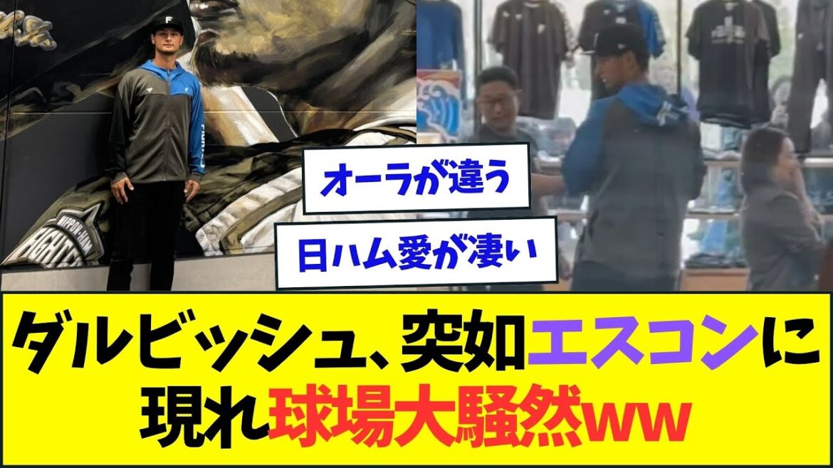 Darvish suddenly appears at Escon Field and causes a huge uproar in the stadium lol[Nan J Nan G reaction][2ch5ch]