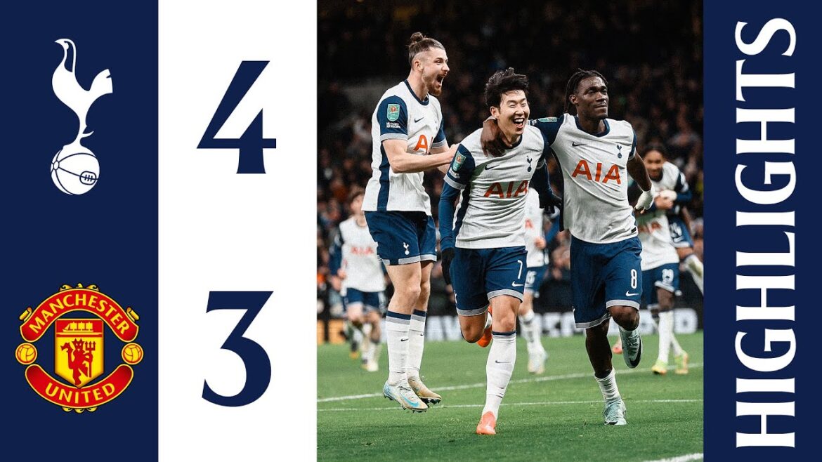 HEUNG-MIN SON SCORES FROM A CORNER!! 😵 | Tottenham Hotspur 4-3 Man Utd | Carabao Cup Highlights HEUNG-MIN SON SCORES FROM A CORNER!! 😵 | Tottenham Hotspur 4-3 Man Utd | Carabao Cup Highlights