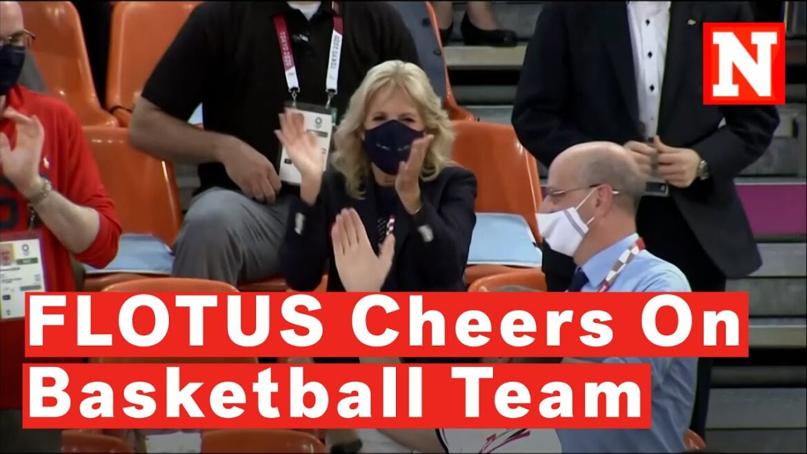 Jill Biden Cheers On Team USA At Tokyo Olympics Alongside France’s Macron Jill Biden Cheers On Team USA At Tokyo Olympics Alongside France's Macron