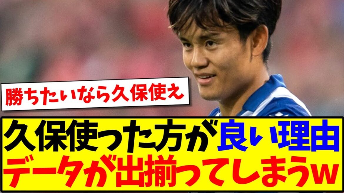 [Good news]Why it is better to use Takefusa Kubo, data is available www